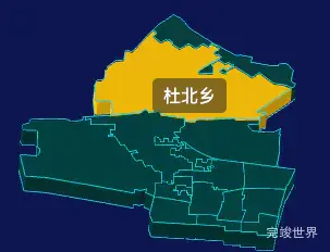 threejs石家庄市新华区地图3d地图鼠标移入显示标签并高亮代码演示
